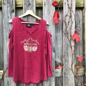 HARLEY-DAVIDSON Cold Shoulder Long Sleeve